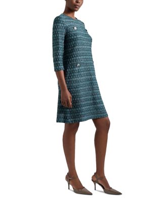 Metallic Tweed Shift Dress