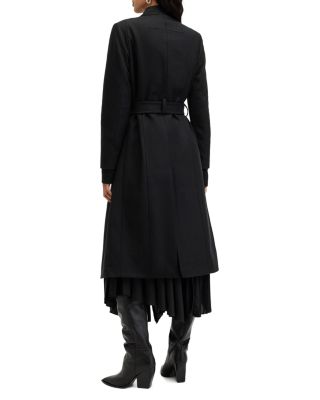 Riley Wrap Around Belted Long Line Wool Coat