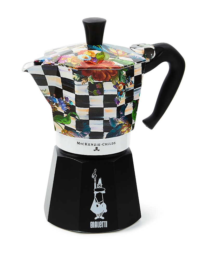 Mackenzie-childs Courtly Flower Market 3 Cup Moka Pot