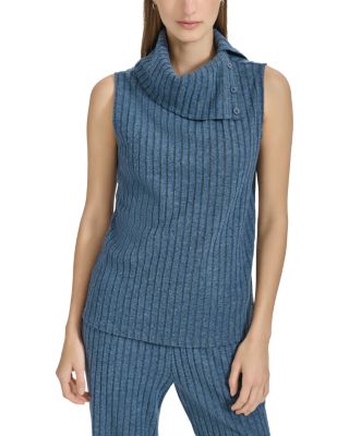 Marc New York - Heather Rib Funnel Neck Vest