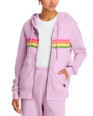 Aviator Nation Rainbow Stripe Hoodie