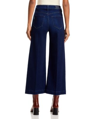 Anessa High Rise Wide Leg Ankle Jeans in Starboard