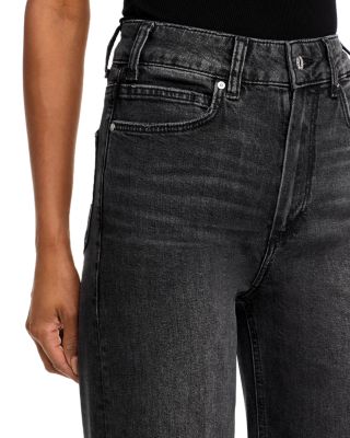 Sasha High Rise Wide Leg Jeans in Viper Black Distressed