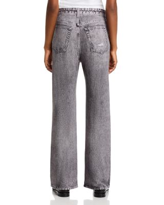 Miramar Shea High Rise Relaxed Cotton Terry Sweatpant Jeans in Raven