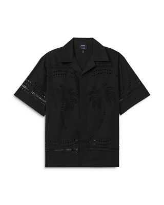 REISS - Laser Cut Camp Shirt