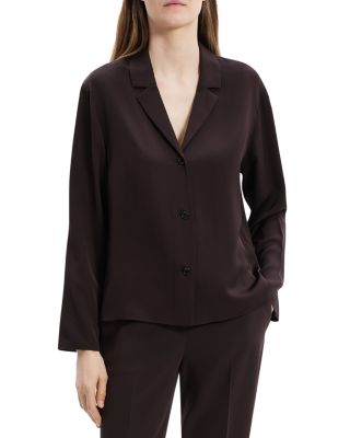 Theory - Silk Button Up Blouse