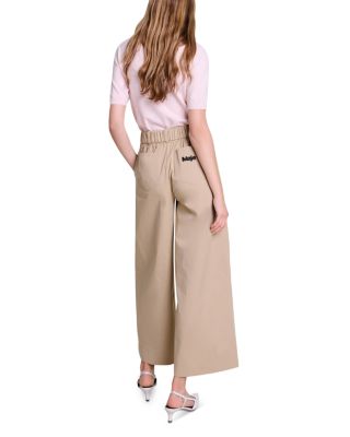 Piuma Wide Leg Gabardine Trousers