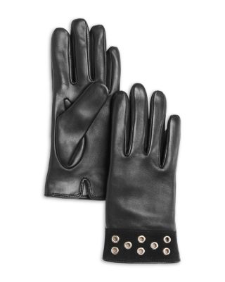 Bloomingdale's - Grommet Cashmere Lined Leather Gloves - Exclusive