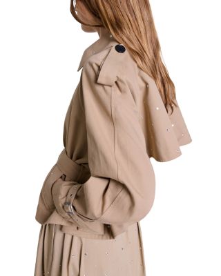 Short Water Repellant Trench Jacket