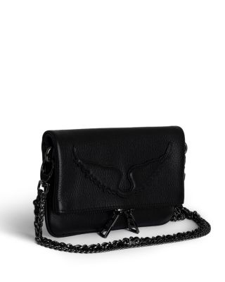 Rock Nano Wings Grained Leather Clutch