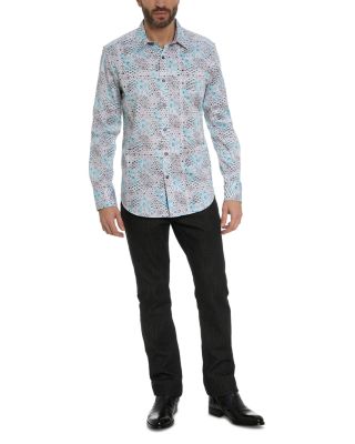 Hendriks Button Front Printed Shirt