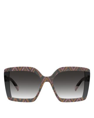 Fabric Eyewear Oversized Square Sunglasses, 62mm