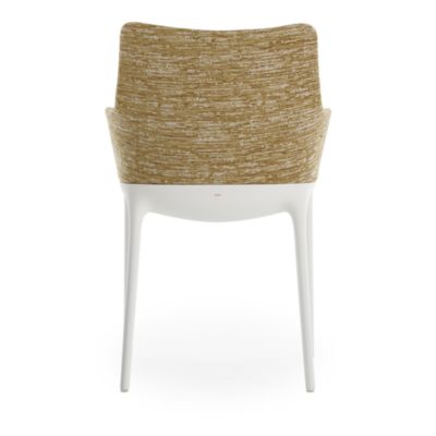 Eleganza Nia Melange Dining Armchair, White Legs