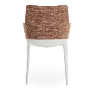 Eleganza Nia Melange Dining Armchair, White Legs