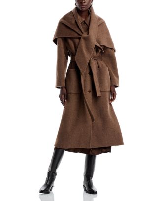 Sea Viv Scarf Wool Coat | Bloomingdale's
