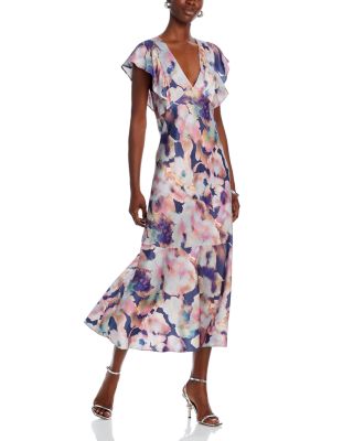 Rails - Dina Floral Flutter Sleeve Midi Dress