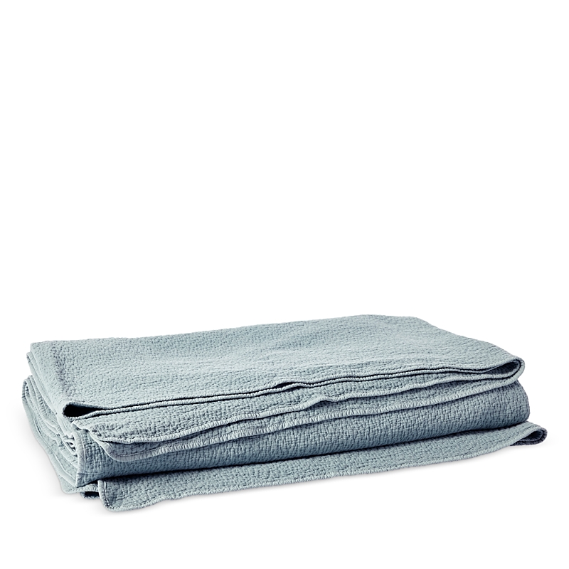 Coyuchi Organic Cotton Cascade Coverlet, King In Blue