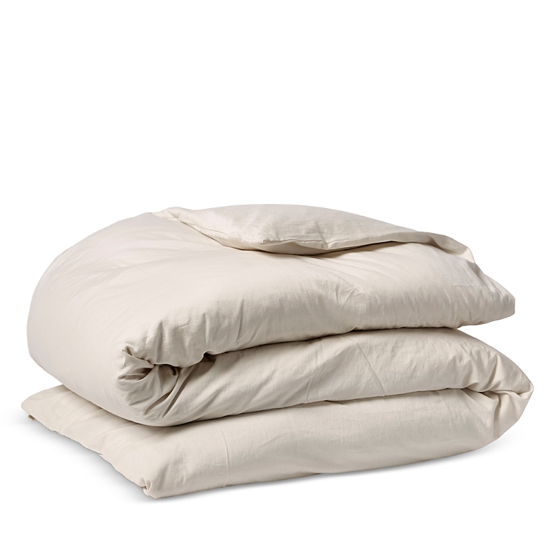 Coyuchi Cloud Soft Sateen Duvet Cover, Twin In Pale Gray
