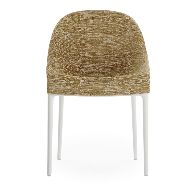 Kartell Eleganza Ela Dining Chair, White Legs In Mustard