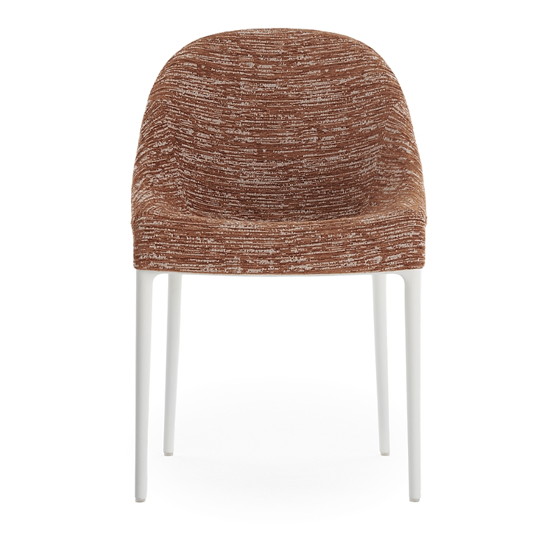 Kartell Eleganza Ela Dining Chair, White Legs In Rust