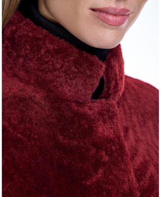 Reversible to Leather Shearling Jacket with Zipper