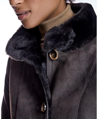 Shearling Jacket with Stand Collar