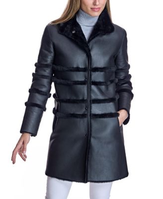 Reversible Seam-Out Shearling Shortcoat