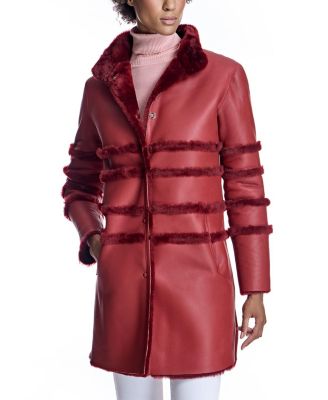 Reversible Seam-Out Shearling Shortcoat