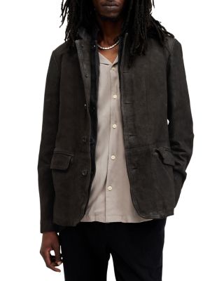 Allsaints Survey Layered Leather Blazer