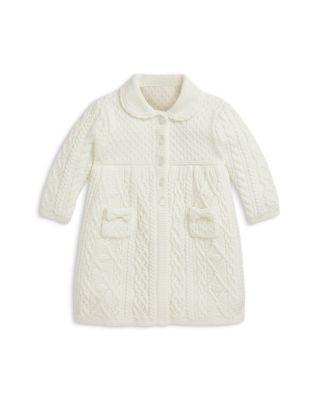 Ralph Lauren - Girls' Aran Knit Wool Sweater Jacket - Baby