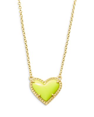 Ari Heart Short Pendant Necklace, 15"