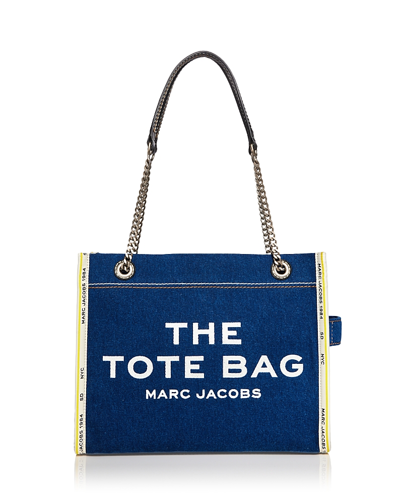 MARC JACOBS THE DENIM CHAIN MEDIUM TOTE BAG