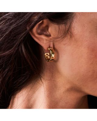 Cleopatra Textured Small Hoop Earrings