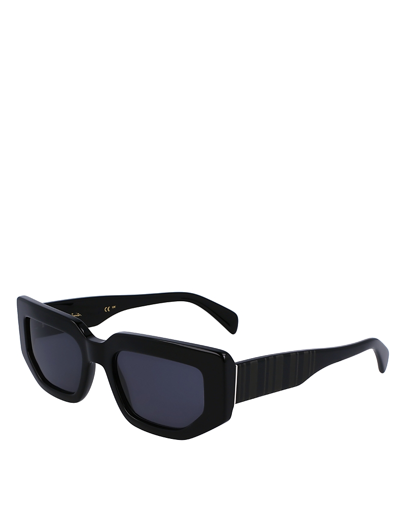 Paul Smith Kennet Geometric Sunglasses, 54mm In Black/gray Solid