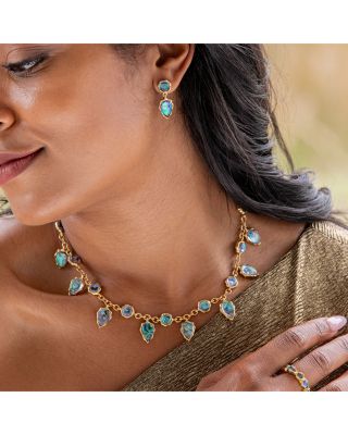 Aurora Abalone Statement Necklace, 16-18.5"