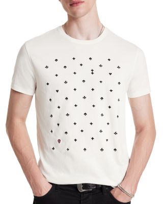 John Varvatos Chain Peace Embroidered Tee