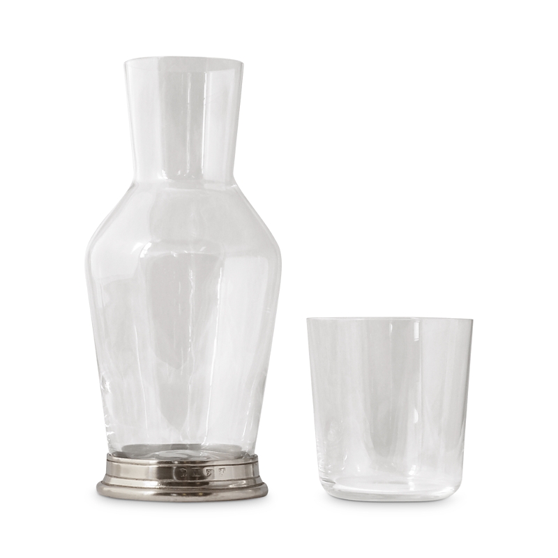 Match Bedside Carafe And Tumbler In Pewter
