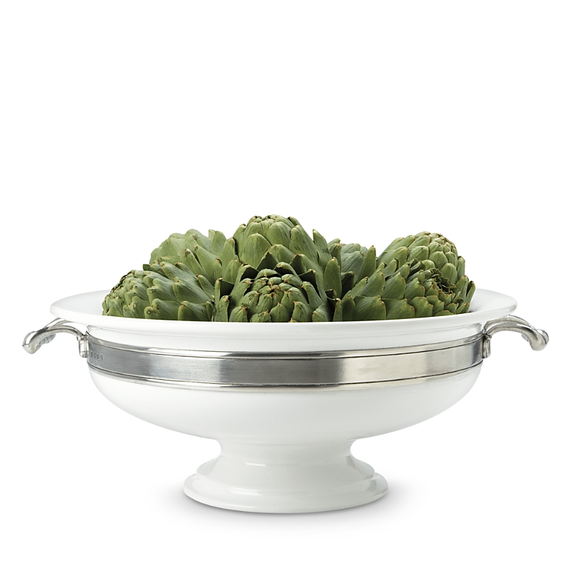 Match Convivio Centerpiece Bowl In Pewter/white