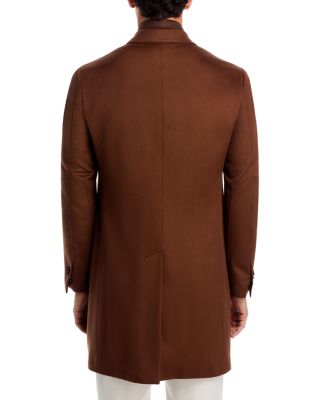 Wool Topcoat with Zip Out Microsuede Bib 