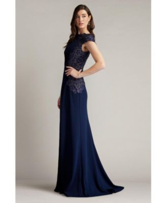 Chelan Embroidered Illusion Gown