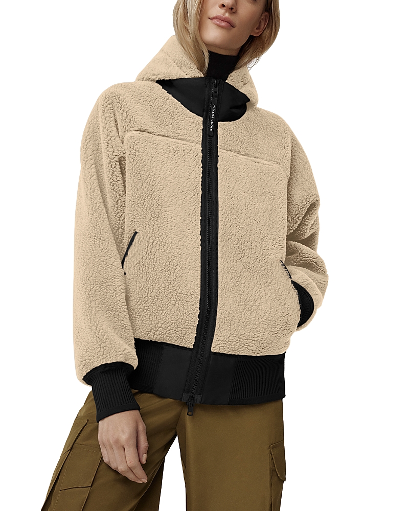 Canada Goose Simcoe Fleece Zip-front Jacket In Light Tan
