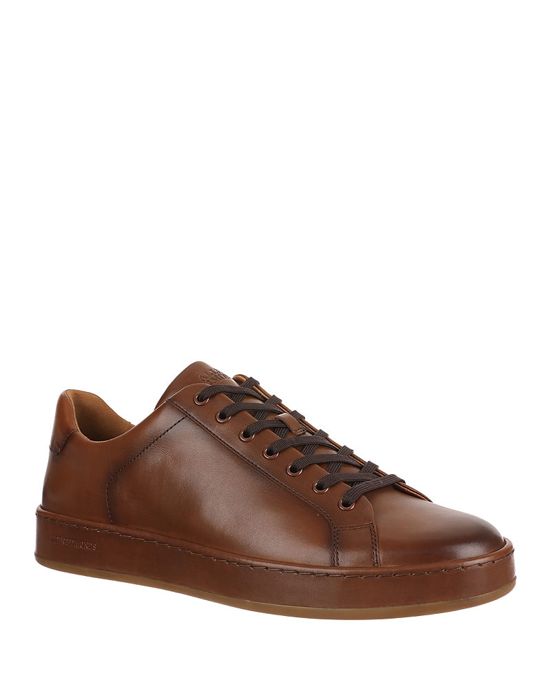 Allen Edmonds Men's Barnes Leather Low-top Sneakers In Mahongany
