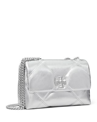 Small Kira Metallic Diamond Quilt Convertible Shoulder Bag