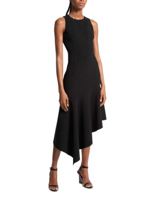 Michael Kors Collection - Barathea Sleeveless Wool Blend Asymmetrical Midi Dress