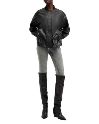 Sofi Leather Bomber Jacket