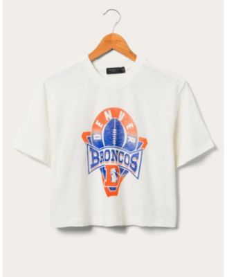 Women's NFL Denver Broncos Mock Neck Crop Tee