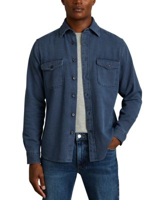 REISS - McIlroy Button Front Denim Shirt