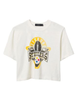 Women's NFL Pittsburgh Steelers Mock Neck Crop Tee