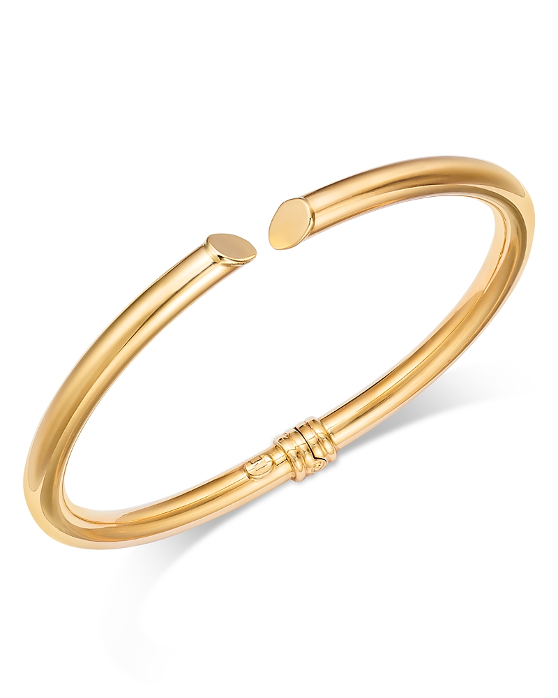 BLOOMINGDALE'S FINE COLLECTION HIGH POLISHED FLAT END CUFF BANGLE BRACELET IN 14K YELLOW GOLD