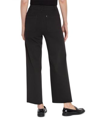 Erin High Rise Ankle Wide Leg Jeans in Black